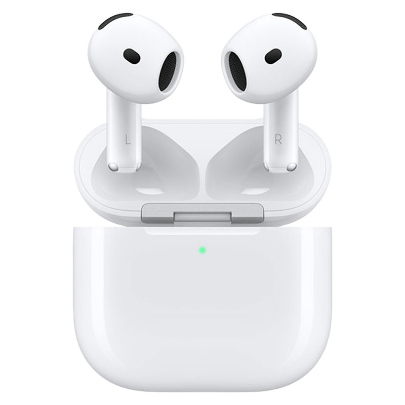 هدفون بلوتوثی اپل مدل AirPods 4- اورجینال -  فاقد قابلیت نویز کنسلینگ، درگاه شارژ USB Type-C، شارژ بی سیم، با قابلیت اتصال به چند دستگاه، پشتیبانی از فرمان لمسی، نشانگر LED، پشتیبانی از دستیار صوتی، مقاوم در برابر آب