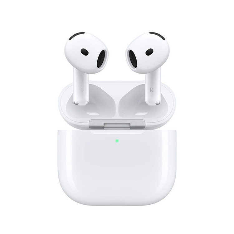 هدفون بلوتوثی اپل مدل AirPods 4- اورجینال - فاقد قابلیت نویز کنسلینگ، درگاه شارژ USB Type-C، شارژ بی سیم، با قابلیت اتصال به چند دستگاه، پشتیبانی از فرمان لمسی، نشانگر LED، پشتیبانی از دستیار صوتی، مقاوم در برابر آب