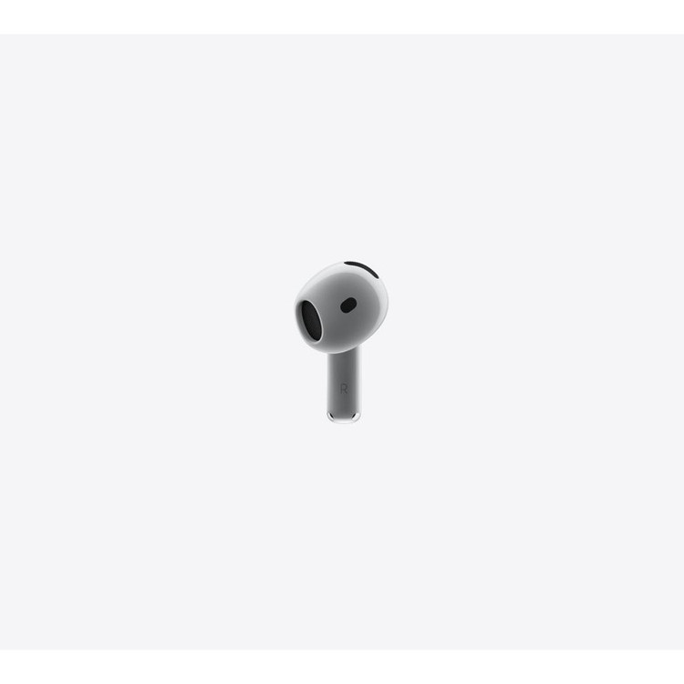 هدفون بلوتوثی اپل مدل AirPods 4 دارای نویز کنسلینگ، درگاه شارژ USB-Type-C و شارژ بی سیم، با قابلیت اتصال به چند دستگاه، پشتیبانی از فرمان لمسی و دستیار صوتی، نشانگر LED، مقاوم در برابر پاشش آب و گرد و غبار